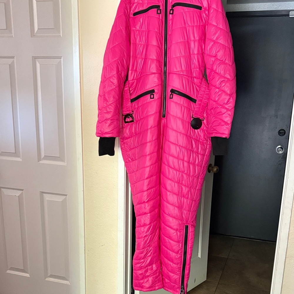 Women's Pink Long Puffer Coat